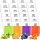 Elsjoy 24 Pcs 8 oz Plastic Juice Bottles with Cap, Reusable Drink Container