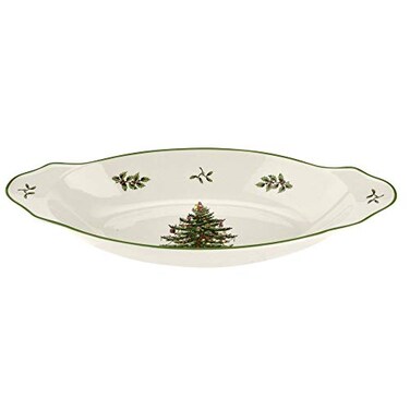 Spode &euro;&ldquo; Christmas Tree &acirc;&euro;&ldquo; Christmas Tree Handled Serving Platter