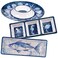 Oceanic 3-Piece Melamine Hostess Set &euro;&ldquo; Includes Chip &amp; Dip Server, 3-Section Relish Tray, and Rectangular Fish Platter &acirc;&euro;&ldquo; BPA-Free, Break-Resistant, Dishwasher Safe &acirc;&euro;&ldquo; Perfect for Indoors or Out