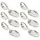 Hemoton 6 Pack Mini Appetizer Plates, Stainless Steel Tasting Spoons