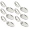 Hemoton 6 Pack Mini Appetizer Plates, Stainless Steel Tasting Spoons