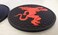 Fireball Cinnamon Whiskey 2 Rubber Bar Coasters Spill Mat Mini Bar Mats