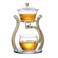 RORA Glass Teapot Set Semi Automatic Drip Rotating with Infuser Lazy Kungfu Tea pot Set (Yellow)