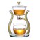 RORA Glass Teapot Set Semi Automatic Drip Rotating with Infuser Lazy Kungfu Tea pot Set (Yellow)