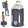 CleverMade Backpack Laundry Duffle Bag Tote with Comfortable Shoulder Straps and Durable Handles - Extra Large Capacity Polyester Clothes Hamper with Drawstring Top Closure Lid, Charcoal