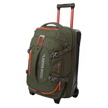 Eddie Bauer Expedition Rolling Duffel Bag with Wheels - Dark Thyme, 22