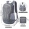 ZOMAKE 25L Lightweight Packable Backpack, Foldable Daypack(Black)