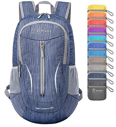 ZOMAKE 25L Lightweight Packable Backpack, Foldable Daypack(Royal Blue)