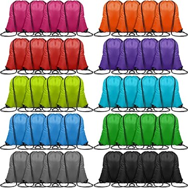 Shappy 100 Pcs Drawstring Bag Bulk, Gym Portable String Sack Backpacks