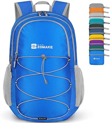 ZOMAKE Lightweight Packable Backpack, 28L Foldable Daypack (Dark Blue)