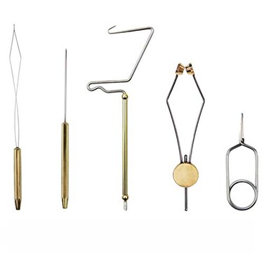Fly Tying Tools Kit, Fly Tying Vise, Fly Tying Bobbin Thread, Fly Tying Bodkin, Hackle Plier, Fly Fishing Starter Kit
