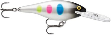 Rapala Shad Rap Crankbait, 3-1/2", Black Wonderbread