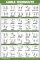 QUICKFIT Workout Poster Cable Machine, an Exercise Chart for Cable Training Station, Laminated, Gym, 18" x 24