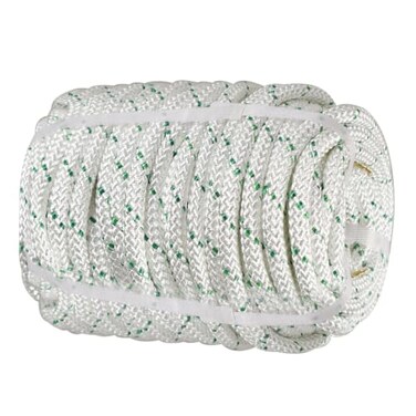 findmall 3/8 Inch x 100 Feet Double Braid Polyester Rope 4800Lbs Breaking Strength Strong Pulling Rope for Tree Work Camping Swings