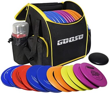 12 PCS Disc Golf Set with Bag Portable Disc Golf Backpack Holds 28+ Discs