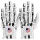FINGER TEN Cabretta Leather Golf Gloves Men Left Hand (Bones, M, Left)