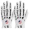 FINGER TEN Cabretta Leather Golf Gloves Men Left Hand (Bones, M, Left)