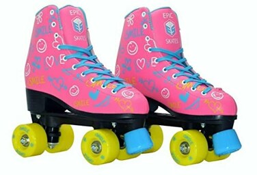 Epic Skates Blush Quad Roller Skates, Pink, 8
