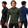 DEVOPS 3 Pack Men's Compression Baselayer Mock Neck Long Sleeve Shirts Top