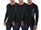 DEVOPS 3 Pack Men's Athletic Long Sleeve Compression Shirts (X-Large, Black/Black/Black)