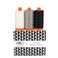 Aurifil Thread CB CarrarBlk/Wh 3pc, black