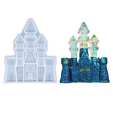 Castle Epoxy Resin Casting Molds Polymer Clay Silicone Molds for DIY Craft Project Chocolate Candy Soap Mold
