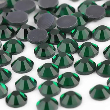 beadsland Crystal Hotfix Rhinestone,Machine Cut Stone 1440pcs/pkg (Emerald,SS10/3mm)