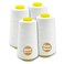 White Serger Thread, All-Purpose Thread for Sewing, Polyester, 4 Cones of 3000 Yards Each Spool for Sewing Machine