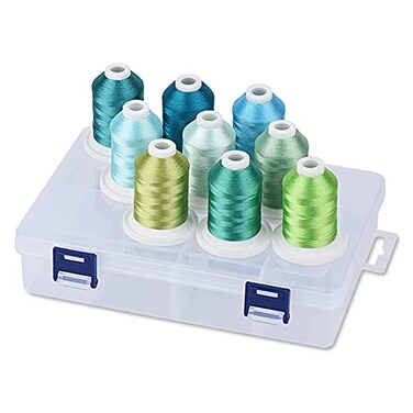 Simthread Embroidery Thread with Storage Box - 800 Yards/Spools