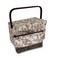 Dritz Medium Sewing Basket with Zippered Case, Neutral Floral