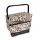 Dritz Medium Sewing Basket with Zippered Case, Neutral Floral