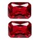 Acxico 2Pcs Exquisite Plgeon Blood Red Ruby Emerald Cut Loose Gemstone Gifts