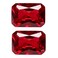 Acxico 2Pcs Exquisite Plgeon Blood Red Ruby Emerald Cut Loose Gemstone Gifts