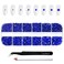 Beadsland Flat Back Rhinestones, Sapphire, Mixed 8 Sizes 2500pcs