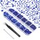 Beadsland Flat Back Rhinestones, Sapphire, Mixed 8 Sizes 2500pcs