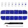 Beadsland Flat Back Rhinestones, Sapphire, Mixed 8 Sizes 2500pcs