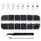 Beadsland Flat Back Rhinestones, Black, Mixed 8 Sizes 2500pcs