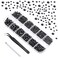 Beadsland Flat Back Rhinestones, Black, Mixed 8 Sizes 2500pcs