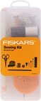 Fiskars 62-Piece Sewing Kit with Scissors, Clear
