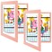 2 Pack 10x12.5 Front-Opening Kids Artwork Frames Changeable (Pink)