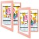 2 Pack 10x12.5 Front-Opening Kids Artwork Frames Changeable (Pink)