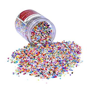 Mandala Crafts 2mm Rainbow Mixed Round 11/0 Glass Seed Beads for Beadwork