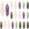 Sureio 18 Pcs Natural Crystal Pendant Hexagonal Pointed Wire Wrapped