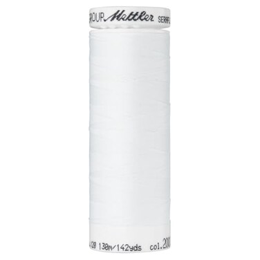 Mettler Seraflex Elastic Thread 50wt 142yd-White -7840-2000