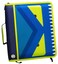 Case-it The Z Shape Zipper Binder - Two Binders in One - Double Sided 1.5 Inch D-Ring - Multiple Pockets - 500 Page Capacity - Comes with Shoulder Strap, Blue and Yellow Z-176