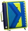 Case-it The Z Shape Zipper Binder - Two Binders in One - Double Sided 1.5 Inch D-Ring - Multiple Pockets - 500 Page Capacity - Comes with Shoulder Strap, Blue and Yellow Z-176