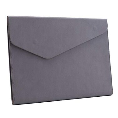Enyuwlcm PU Leather A4 File Folder Document Holder Waterproof Portfolio Envelope Folder Case with Invisible Magnetic Closure Gray