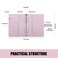 Sooez A5 Binder with 6 Rings, Refillable Notebook Planner Cover, Small Leather Organizer, Pink