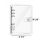 2 Pack A5 Transparent Soft PVC, 6-Ring Binder Cover Snap Button Closure Loose Leaf Folder Notebook Round Ring Clear Binder Cover Protector Snap (Paper Not Included)