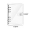 2 Pack A5 Transparent Soft PVC, 6-Ring Binder Cover Snap Button Closure Loose Leaf Folder Notebook Round Ring Clear Binder Cover Protector Snap (Paper Not Included)